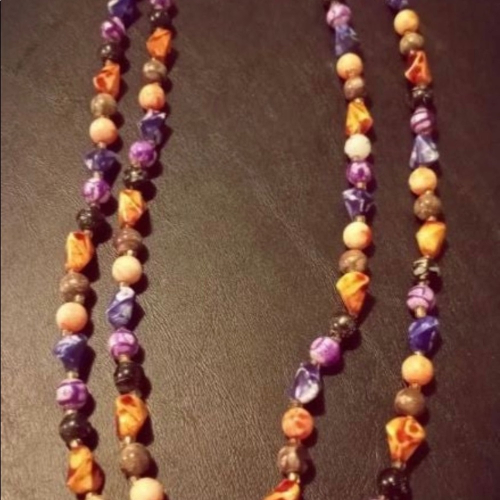 ☀️Mexican jewelry from the beaches of Cancun, orange, purple & brown, Handmade!